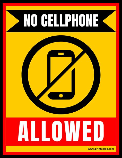 45+ Printable No Cell Phone Signs | Download Free PDFs