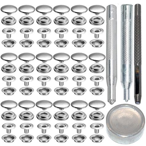 72pcs 15MM Stainless Steel Fastener Snap Press Stud Button for Marine ...