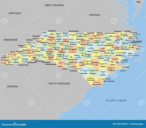 North Carolina County Map _ North Carolina Map With Cities – LINIZD