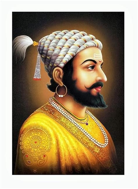 Bm Traders Maratha Shivaji Maharaj Sparkle Print Wall Sticker Poster ...