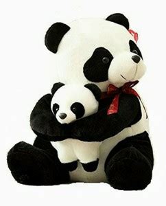Glorious Trader Soft Stuffed Cuddle Huge Mother Panda with A Cute Baby ...