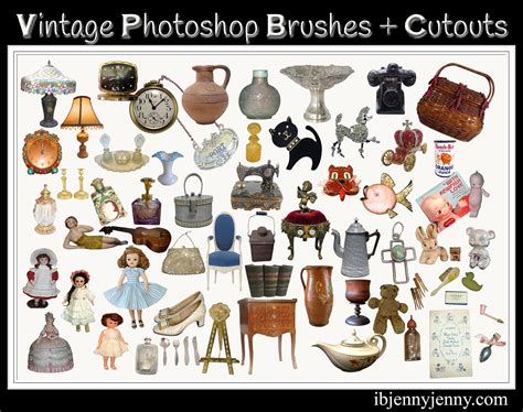 Free Vintage Photoshop Brushes plus Cutouts | ibjennyjenny Free Resources