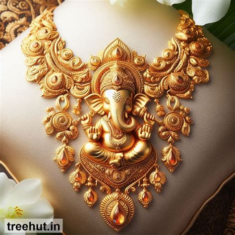 Ganesha Gold Necklace Design Ideas, Gold Jewelry Design Ideas