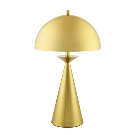 Buy Metalia Mushroom Shaped Metal Table Lamp (Gold) Online | Nilkamal Homes