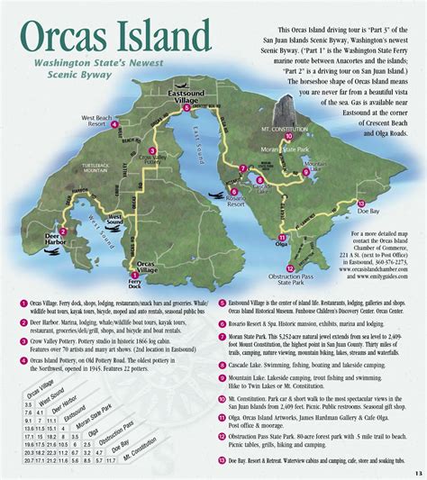 Printable Map Of Orcas Island