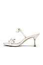 Jeffrey Campbell Bow-Bow Sandal in White Satin Silver | REVOLVE