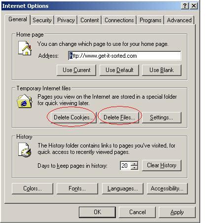 Internet Options Tools Menu 的图像结果