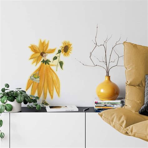 Wall sticker Leffler - Sunflower girls | wall-art.com