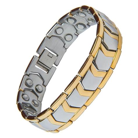 Buy Aarogyam Energy Jewellery Golden Magnetic Therapy Double Tone ...