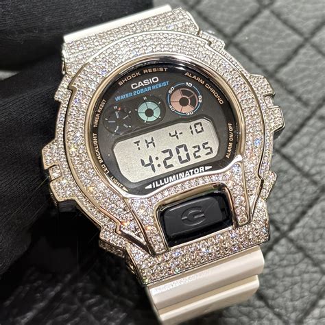 Custom White Iced Out G-Shock Watch – JewelryFresh
