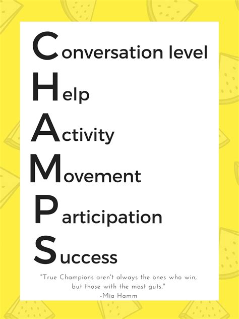 Champs Classroom Management Poster | Champs classroom management ...