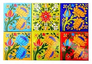 Shiv Kripa Blue Pottery Handmade Decor Ceramic Tiles Backsplash Home ...