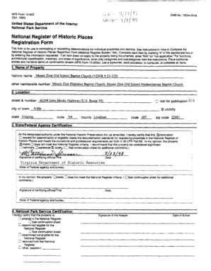 Fillable Online dhr virginia 0018 United States Department of the ...