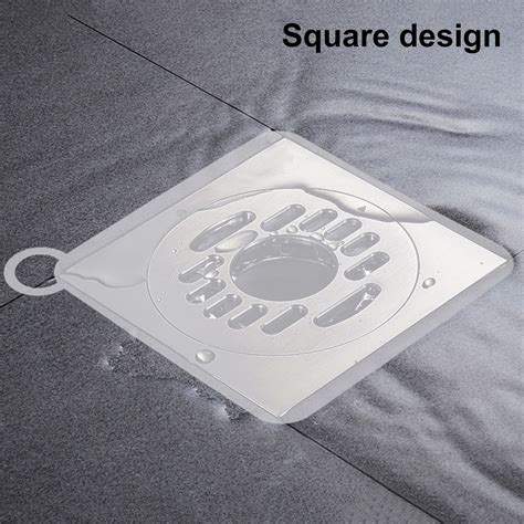 Washranp Square Shower Drain Cover,Silicone Floor Drain Cover Easy to ...
