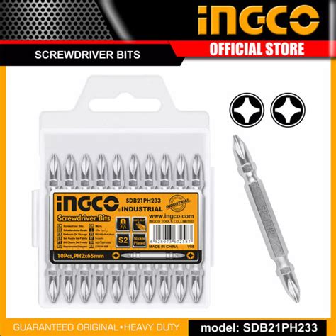 Jual INGCO Screwdriver Bit Double End 2.5Inch PH2 Mata Obeng Plus Per 1 ...