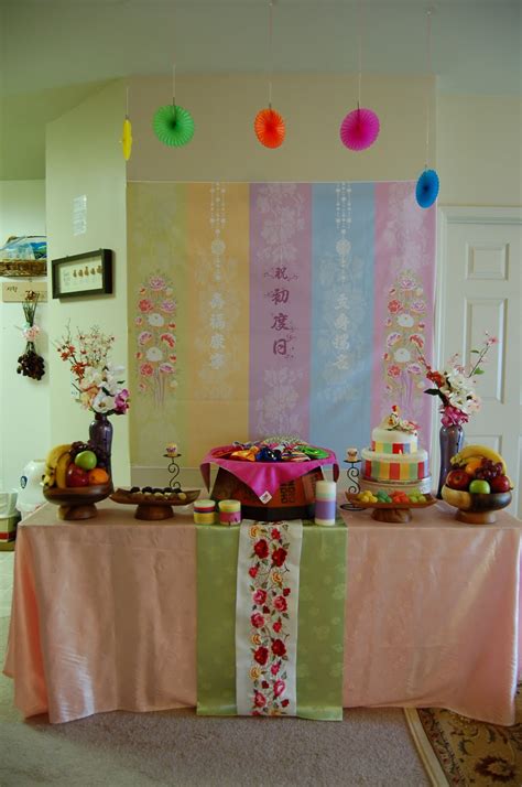 Haven Sweets: Sia's first birthday cake (Korean traditional table)