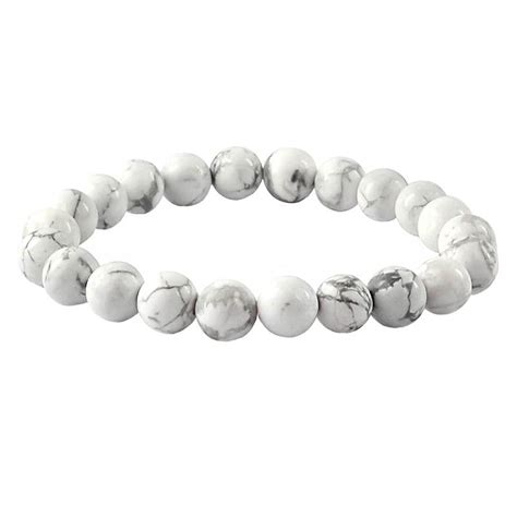 Natural Howlite Stone Bracelet - 925 Silver Jewellery | Inari Shines