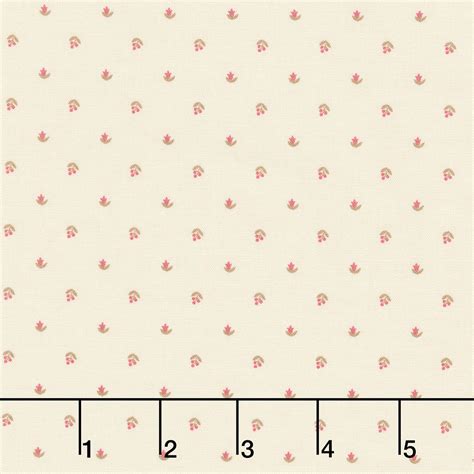 French Market - Flower Dot Cream Yardage