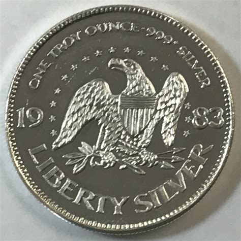 1983 Liberty Silver A-Mark 1 oz .999 Fine Silver Round | Property Room