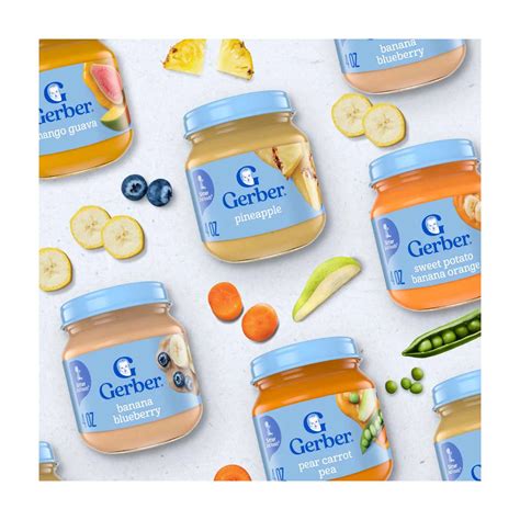 Buy Gerber Stage 2 Baby Food, Banana Blueberry Jar, Fruit Puree, Non ...