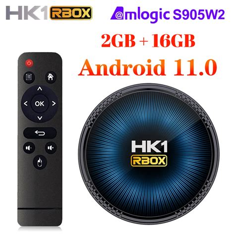 HK1 RBOX W2 Android 11 4K TV Box Amlogic S905W2 Android TV Box, 2GB RAM ...