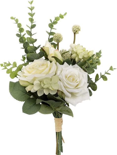 Artificial Flowers Bouquets Fake Rose Flowers Combo Floral Arrangements ...