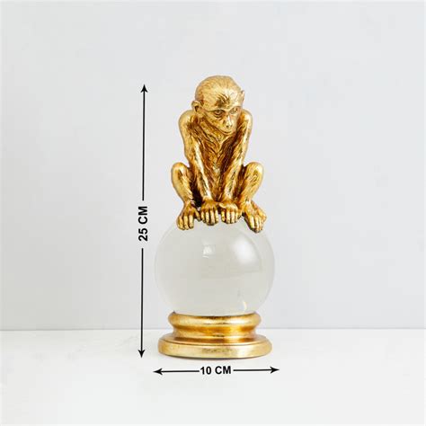 Buy Eternity Monkey On Crystal Ball Figurine from Home Centre at just ...