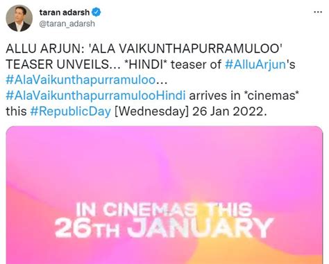 Hindi version of Allu Arjun's 'Ala Vaikunthapurramuloo' to have ...