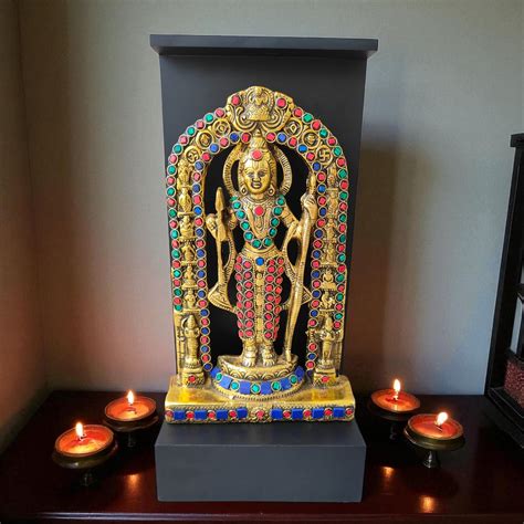 Beautiful Lord Shri Ram Idol with a Red Velvet Box | 11 in – SacredFig