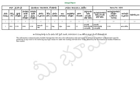623-2 B venkata Rami reddy on of B B Bayapureddy - Adangal Report : ఎ ...