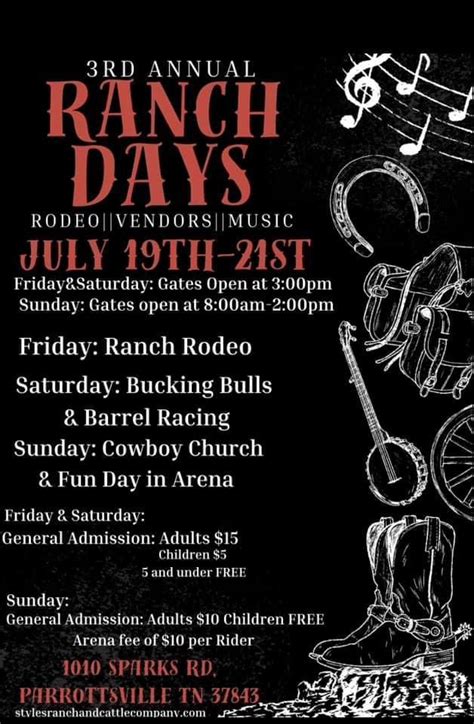 3RD ANNUAL RANCH DAYS, 1010 Sparks Rd, Parrottsville, TN 37843-2901 ...