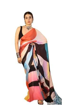 Buy Studd Muffyn | Atrangi - Satin Georgette Saree | Multicolor at ...