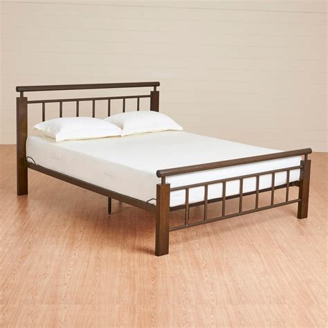 Buy Alex King Size Metal Bed - 180 x 195 cm - Brown from Home Centre at ...