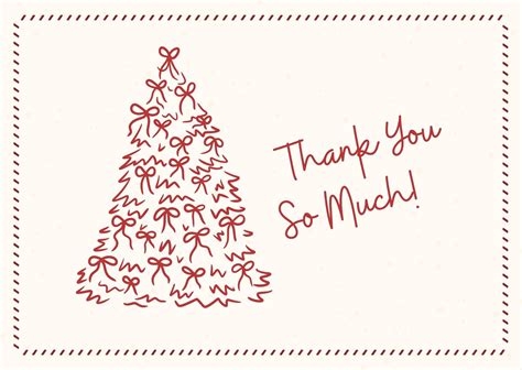 Holiday Thank You Card Template Christmas Thank You Card Images Free