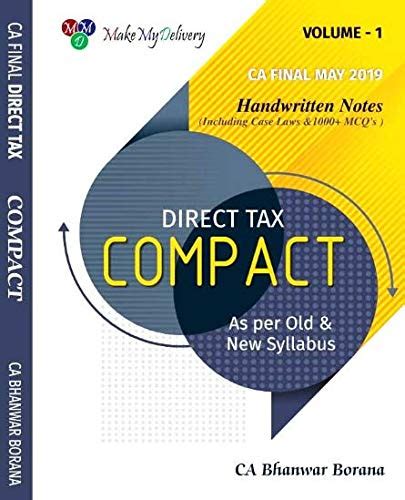 Buy CA Final Direct Tax COMPACT A Handwritten Book Including case laws ...