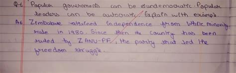"Example of Zimbabwe shows that popular approval of the rulers is ...
