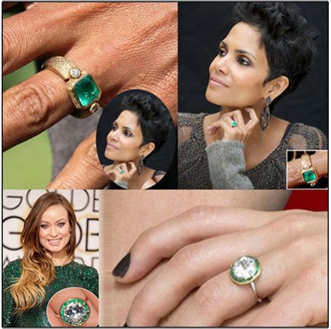 emerald engagement ring celebrity