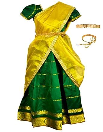 Buy AMIRTHA FASHION Girls New Traditional South Indian Lehenga Choli ...