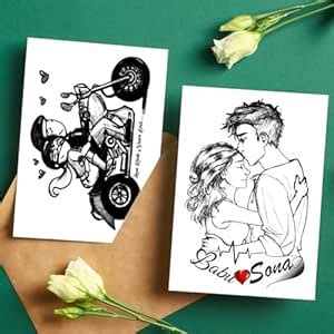 ORDERSHOCK Love & Couple Temporary Tattoo Sticker For Male & Female ...