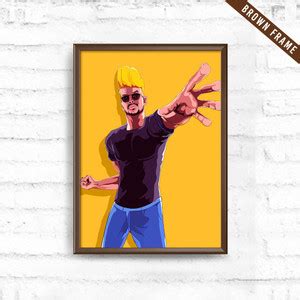 Hardik Pandya Jhonny Bravo Poster Brown Frame Photographic Paper - Pop ...
