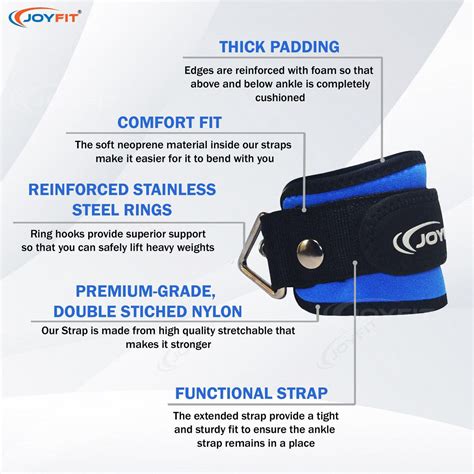 Wide Padded Ankle Straps with Triangle Rings – Joyfit