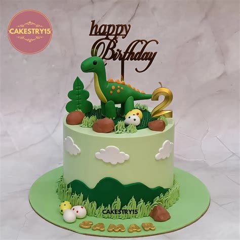 Samar 2nd Birthday 1.5kg Choco Vanilla Dino Theme Cake – CAKESTRY15