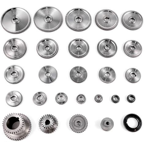 Buy VEVOR 27PCS Metal Lathe Gears, Precise Mini Lathe Replacement Gears ...