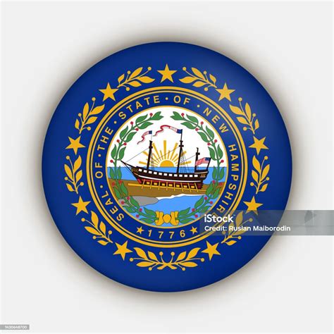 New Hampshire State Flag Vector Illustration Stock Illustration ...