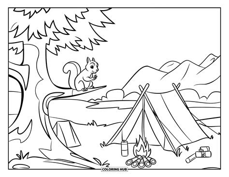 115+ Camping Coloring Pages for Kids & Adults (Free Printable PDFs)