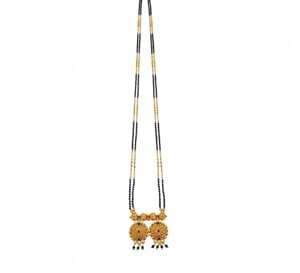 Buy AAIKU Traditional Maharashtrian Wati Mangalsutra | Gold Plated Long ...