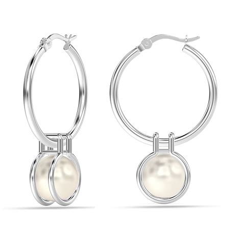 LeCalla - Buy 925 Sterling Silver Pearl Hoop Earrings for Women Online ...