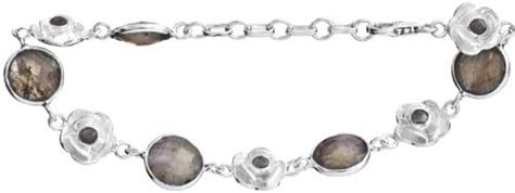 Buy Exotic India Silver Strand Bracelet for Women (Multi-Colour) (LAG54 ...