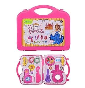 Buy BabyGo Pretend Play Makeup Kit for Kids Girls Pink Carry Along ...