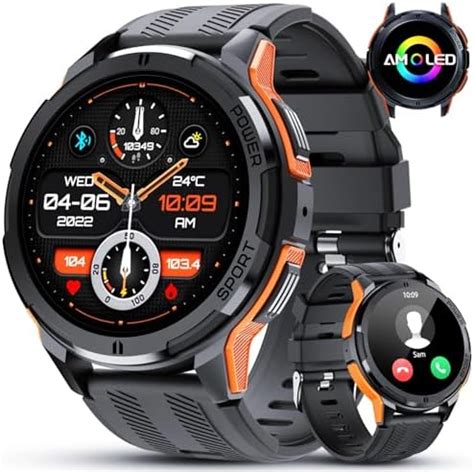 Smart Watches for Men, 1.43" HD Touch Screen Military Smart Watches for ...